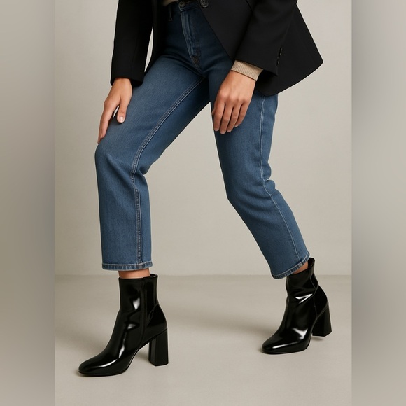 ALDO Black Block Heel Ankle Boots - Picture 1 of 4